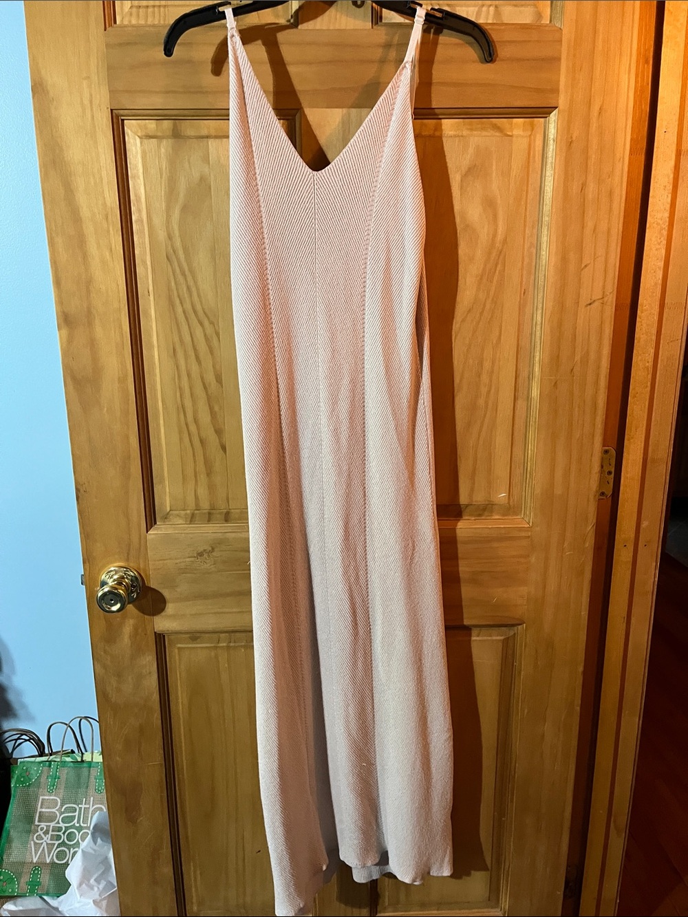 Sleeveless V-Neck Tan Maxi Dress